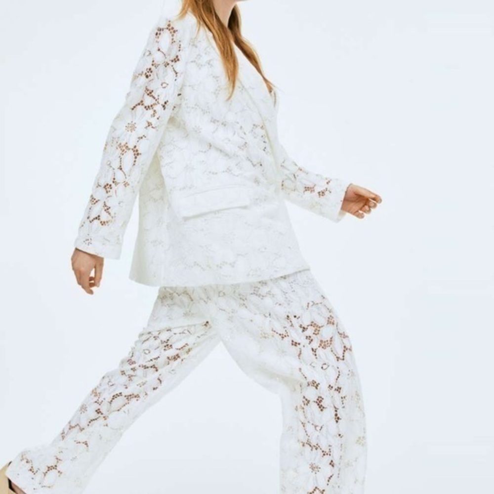 White Lace Blazer